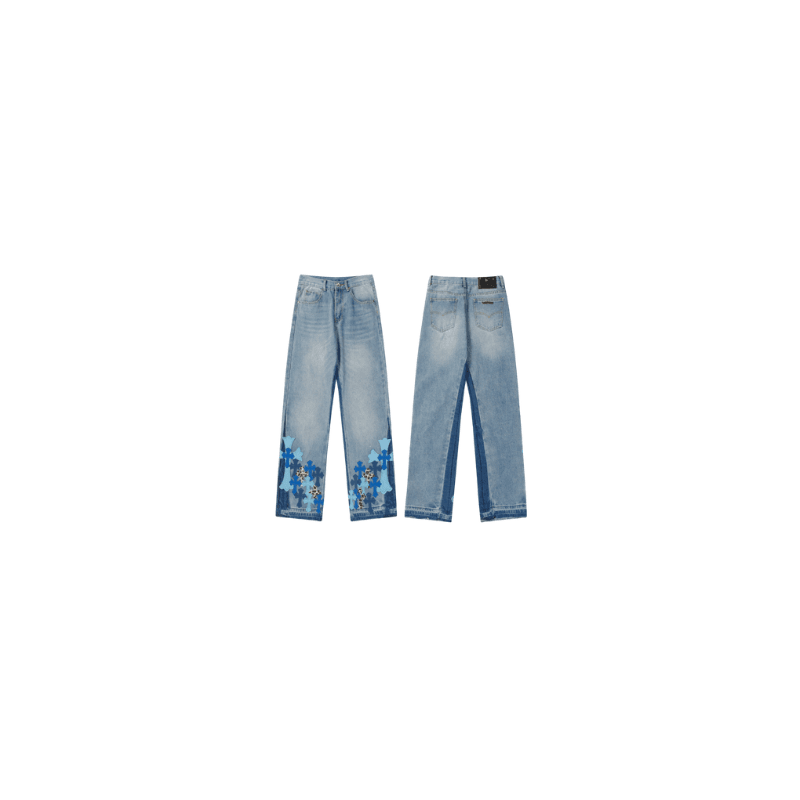 Blue With Blue Crosses
