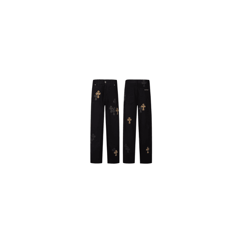 Black With Leopard Crosses