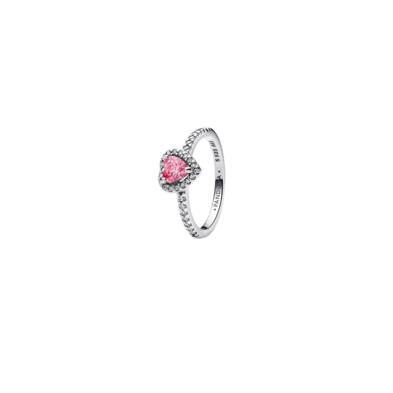 Silver Pink Heart